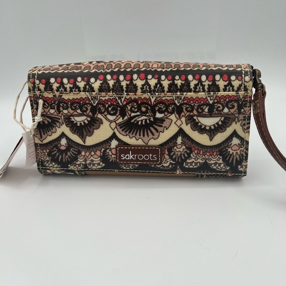 NWT Sakroots Pink and Brown Patterned wallet/wristlet - Picture 3 of 10
